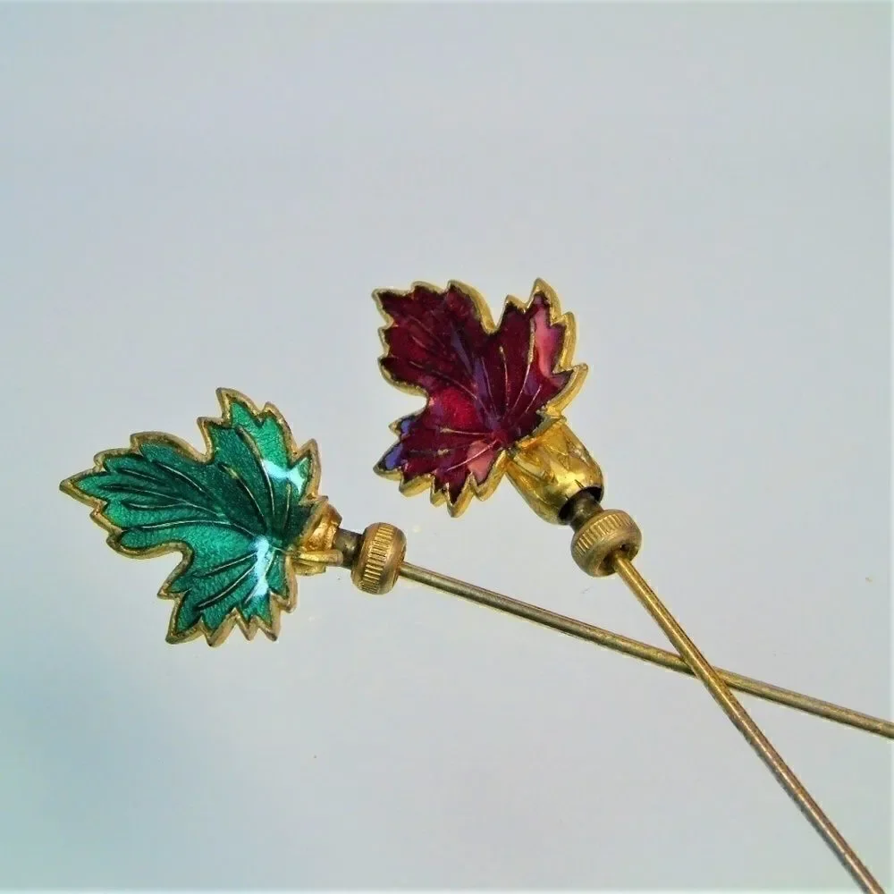 Canadian Maple Leaf Tie Sticks Hat Scarf Pins